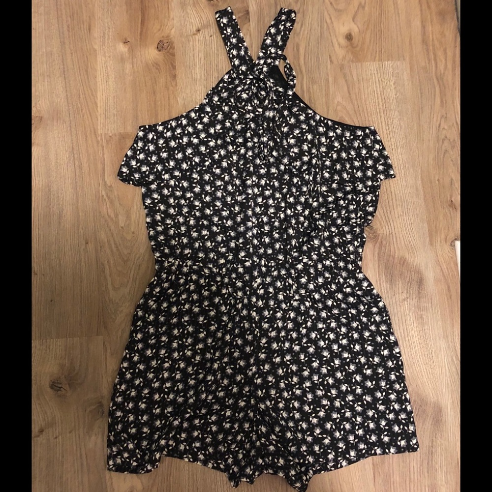 Loft Patterned Halter Romper - image 1